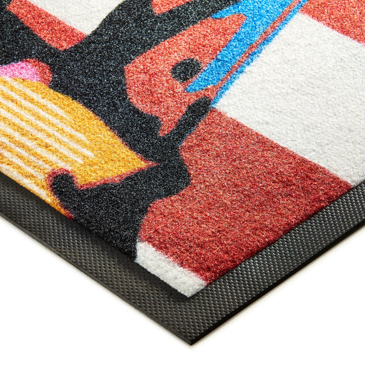 Jet-Print Velour - Close up corner detail
