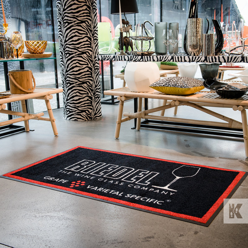 Jet-Print Mat - Printed logo mat positioned in-store