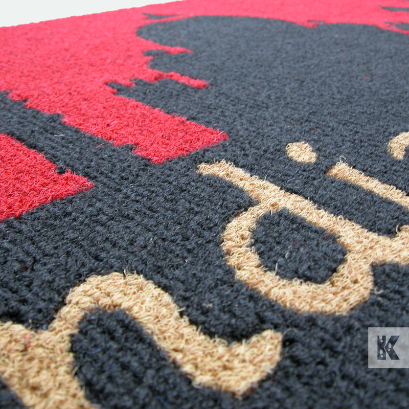 Brush-Mat - India mat design close up