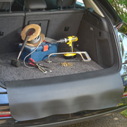 Car Protector Set Premium - Boot mat in use with tools