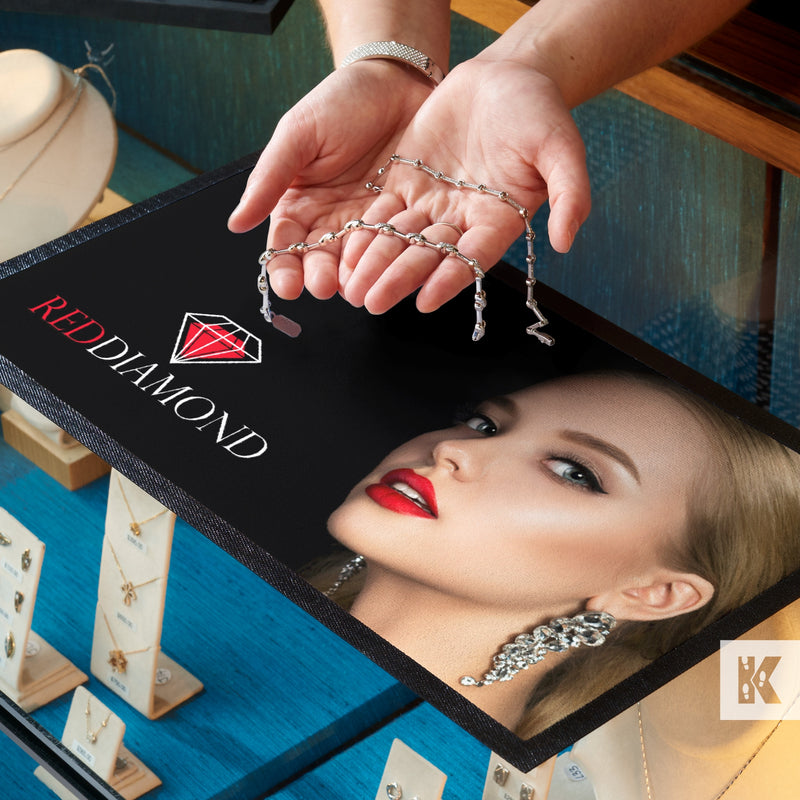 Counter Mat - Red Diamond branded with high resolution print of an attractive lady's fave