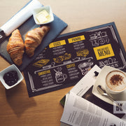 Counter Mat - Coffee shop menu and graphics printed on a high resolution mat surface