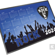 Desk Planner Mat - Born to Rock calendar mat