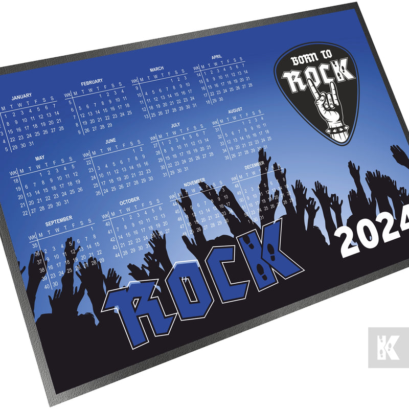Desk Planner Mat - Born to Rock calendar mat