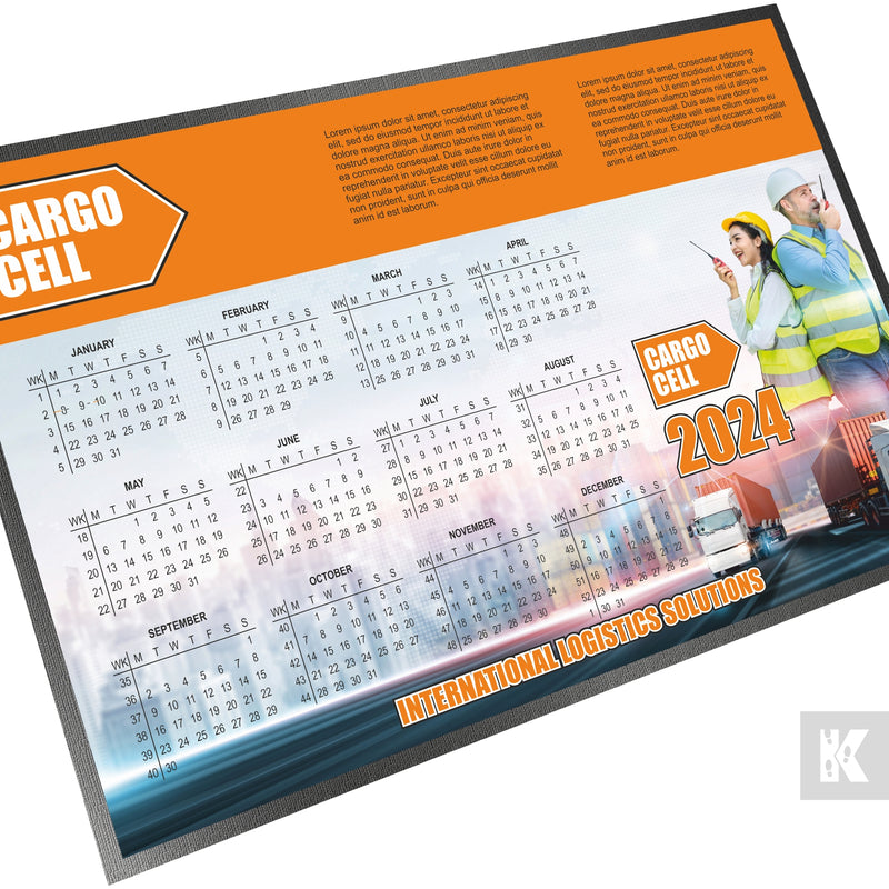Desk Planner Mat -  Cargo Cell calendar mat