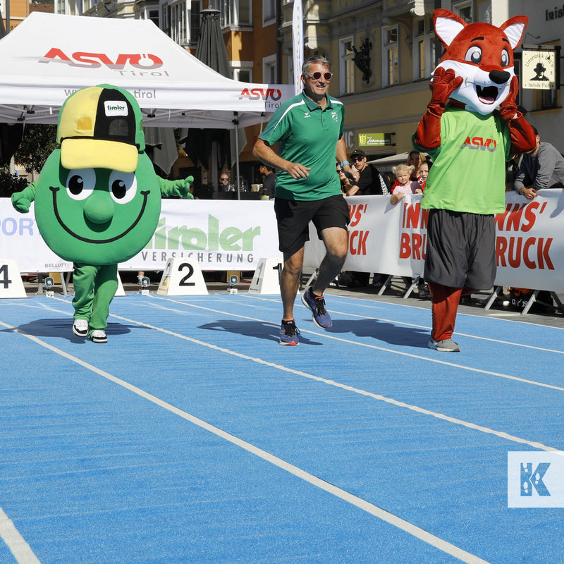 Jet-Print Event - Printed running track in use by competitors in fancy dress