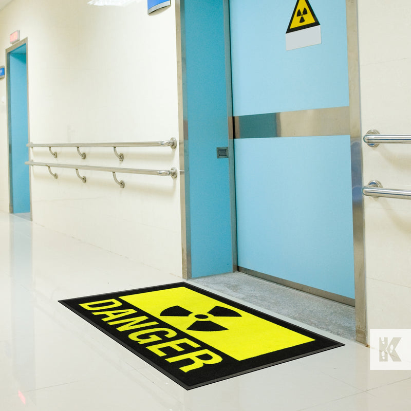 Jet-Print Hi-Vis - Danger hi-vis printed safety message outside a restricted room