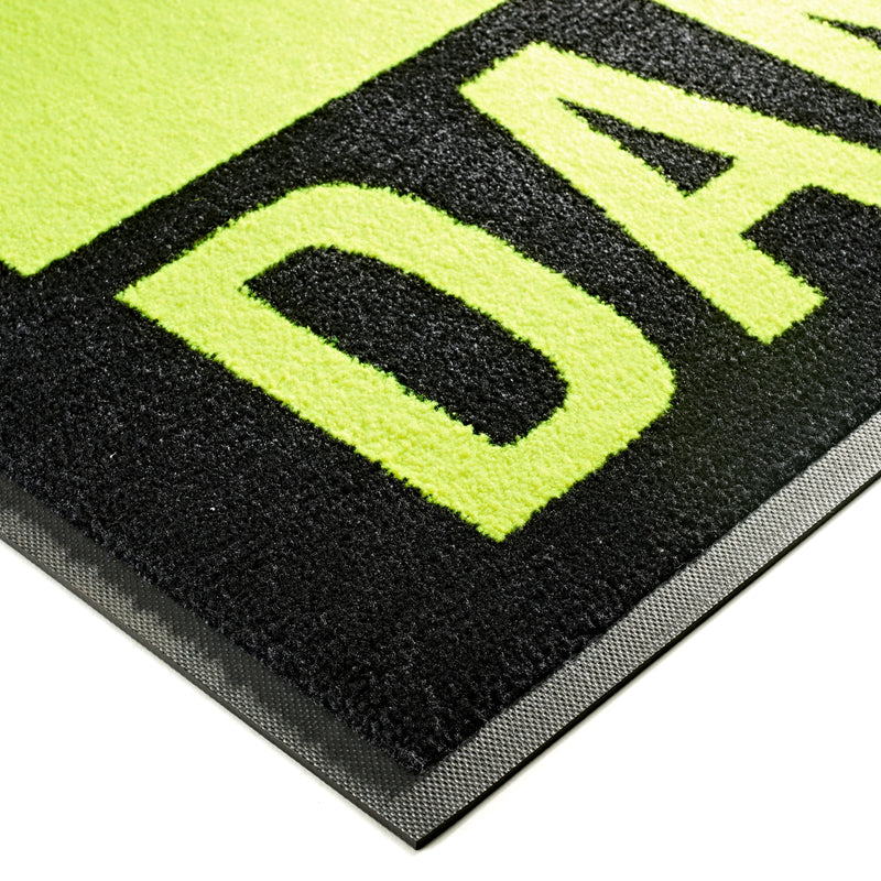 Jet-Print Hi-Vis - Close up of the mat corner detail