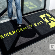Jet-Print Hi-Vis - Emergency Exit hi-vis printed safety message