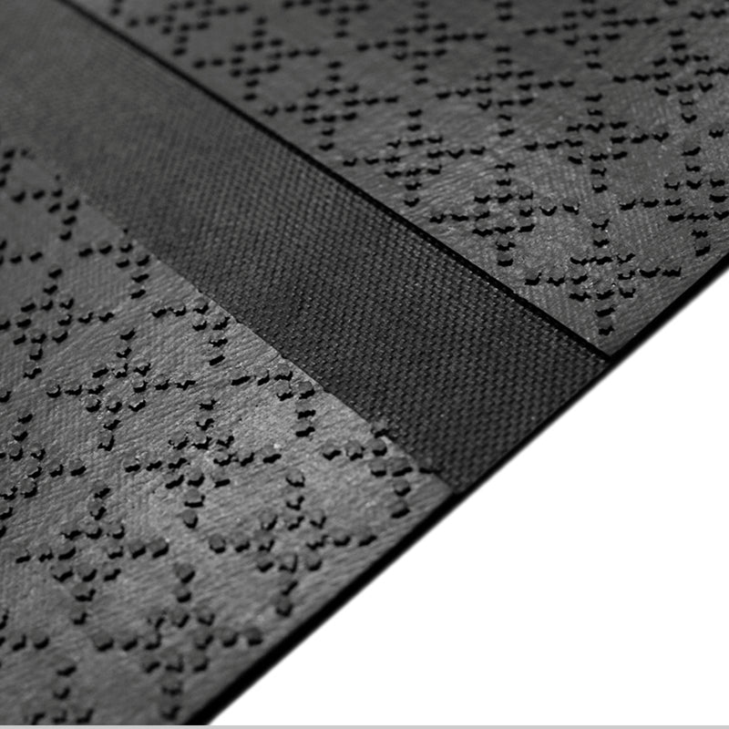 Kleen-Cable Mat EV - Close up of rubber backing including multi-grip texture and cable channel detail