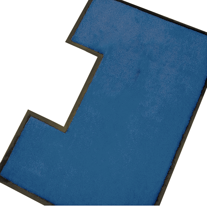 Kleen-Cooler Mat - Top down view of a shaped blue mat